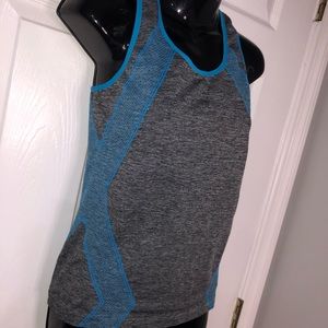 New mix exercising tank top, color blue, one size fits all, stretchy material